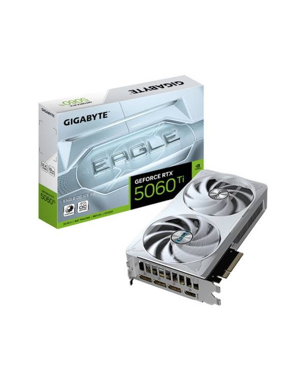 GIGABYTE GeForce RTX 5060 Ti EAGLE OC ICE 8G Carte Graphique – 8 Go GDDR7, 128 bits, PCI-E 5.0, 2617 MHz Fréquence du pr