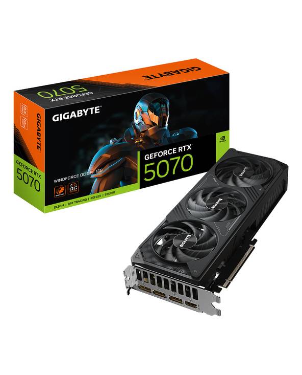 GIGABYTE GeForce RTX 5070 WINDFORCE OC SFF 12G Carte Graphique - 12Go GDDR7, 192 bits, PCI-E 5.0, 2542 MHz Core Clock, 3-0