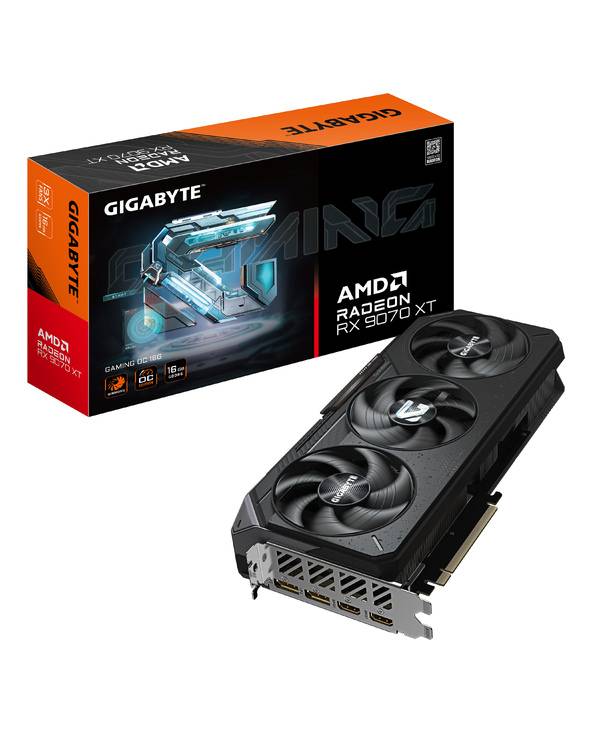 GIGABYTE Radeon RX 9070 XT GAMING OC 16G Carte Graphique - 16 Go GDDR6, 256 bits, PCI-E 5.0, 3060 MHz Fréquence du Cœur,-0