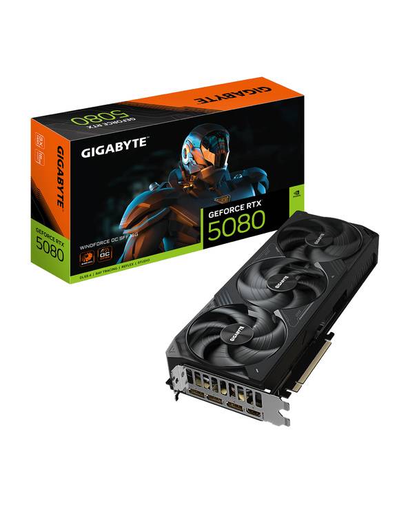 GIGABYTE GeForce RTX 5080 WINDFORCE OC SFF 16G Carte Graphique - 16 Go GDDR7, 256 bits, PCI-E 5.0, 2670MHz Fréquence du-0
