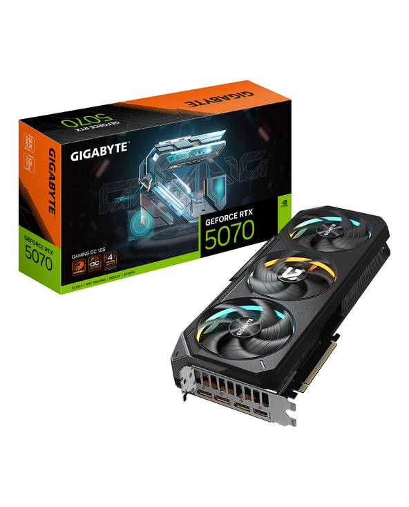 GIGABYTE GeForce RTX 5070 GAMING OC 12G Carte Graphique - 12 Go GDDR7, 192 bits, PCI-E 5.0, 2625 MHz Core Clock, 3 x DP-0