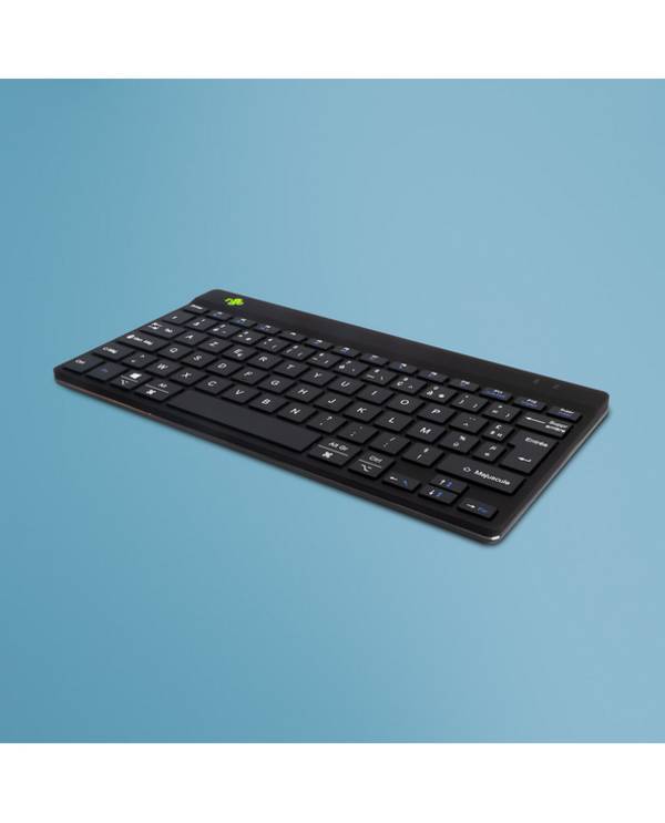 R-Go Tools Clavier ergonomique R-Go Compact Break, clavier compact avec logiciel de pause,AZERTY (FR), Bluetooth, noir,