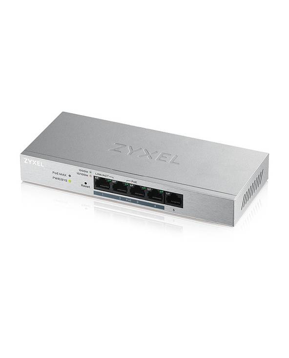 Zyxel GS1200-5HP v2, Géré, Gigabit Ethernet (10/100/1000), Full duplex, Connexion Ethernet, supportant l'alimentation vi-0