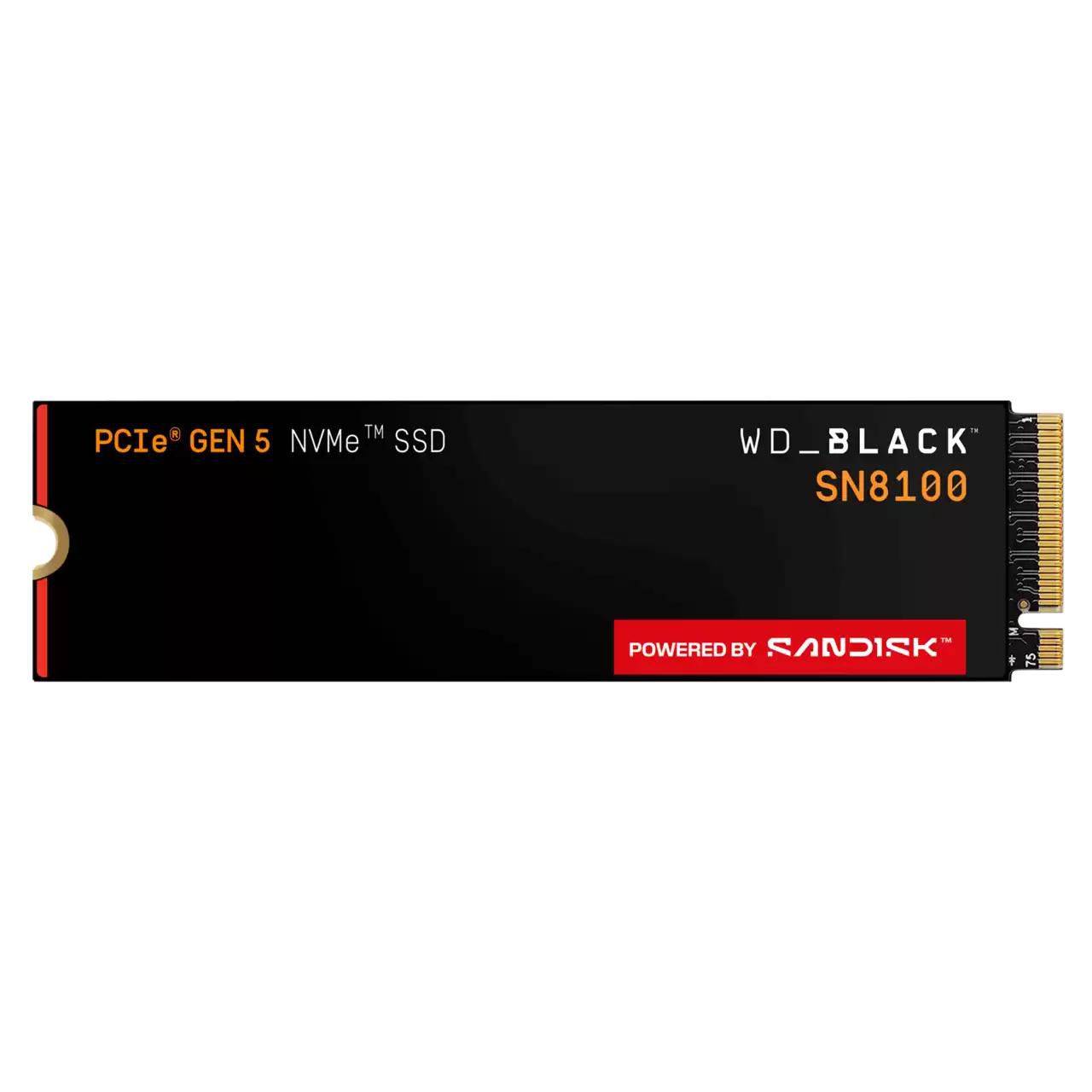 WD Black 4To SN8100 PCIe 5.0x4 NVMe M.2 SSD POWERED BY SANDISK-0