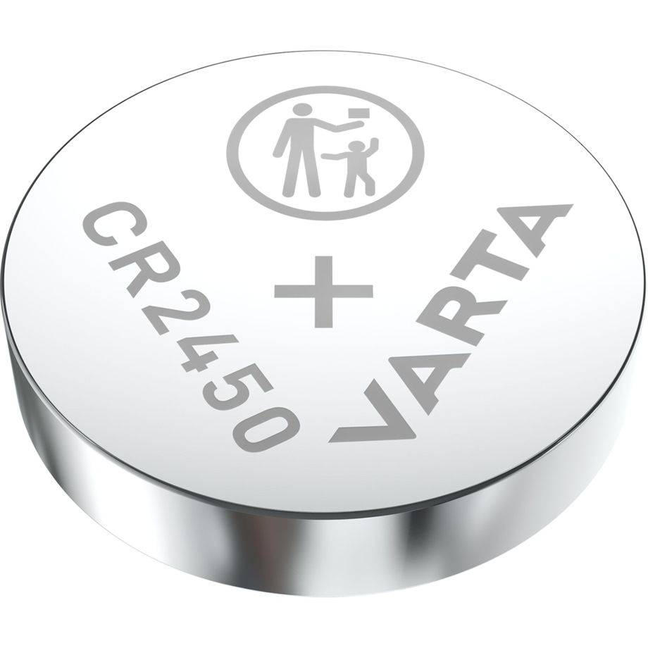 Pile Varta au lithium, pile bouton, CR2450, électronique 3 V, blister de vente au détail (paquet de 4)-2