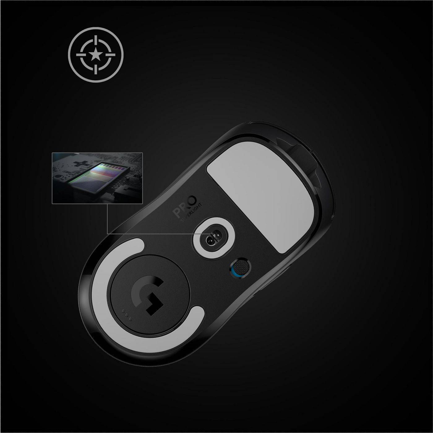 Logitech PRO X SUPERLIGHT Souris de gaming radio optique noir 5 Boutons 16000 dpi rechargeable-2