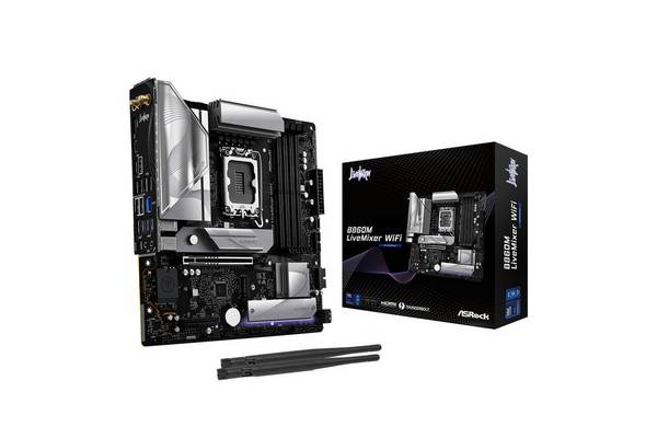 Asrock B860M LiveMixer WiFi, Intel, LGA 1851 (Socket V1), DDR5-SDRAM, 256 Go, DIMM, Double canal