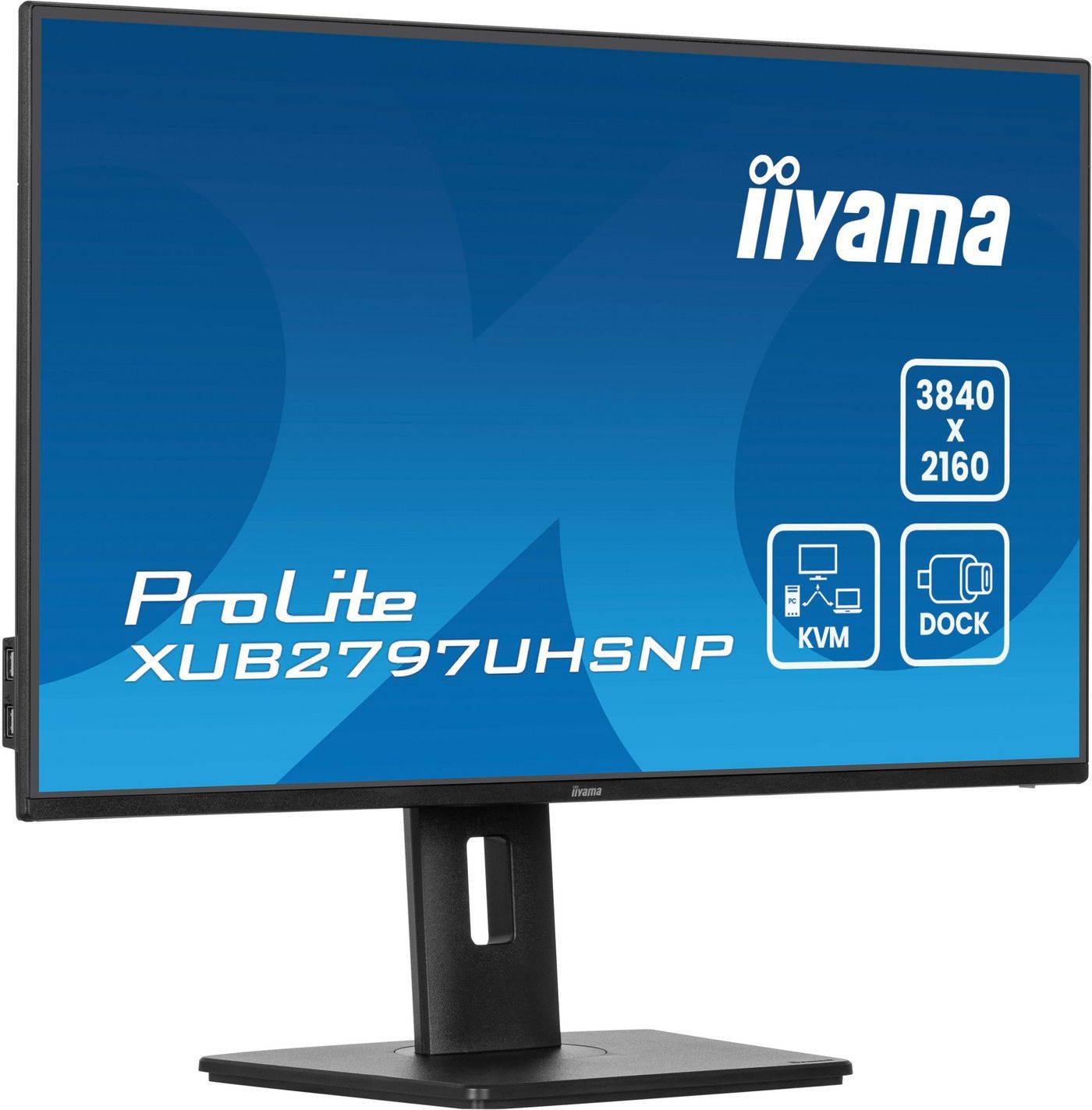 Moniteur LED Iiyama 27" IPS-panel, 3840x2160 UHD, USB-C Dock CEE F (A - G) 68.6 cm 27 pouces 3840 x 2160 pixels 16:9 4 m-15