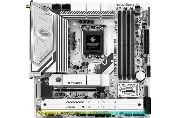 Asrock B860M Steel Legend WiFi, Intel, LGA 1851 (Socket V1), Intel Core Ultra (Series 2), DDR5-SDRAM, 256 Go, DIMM