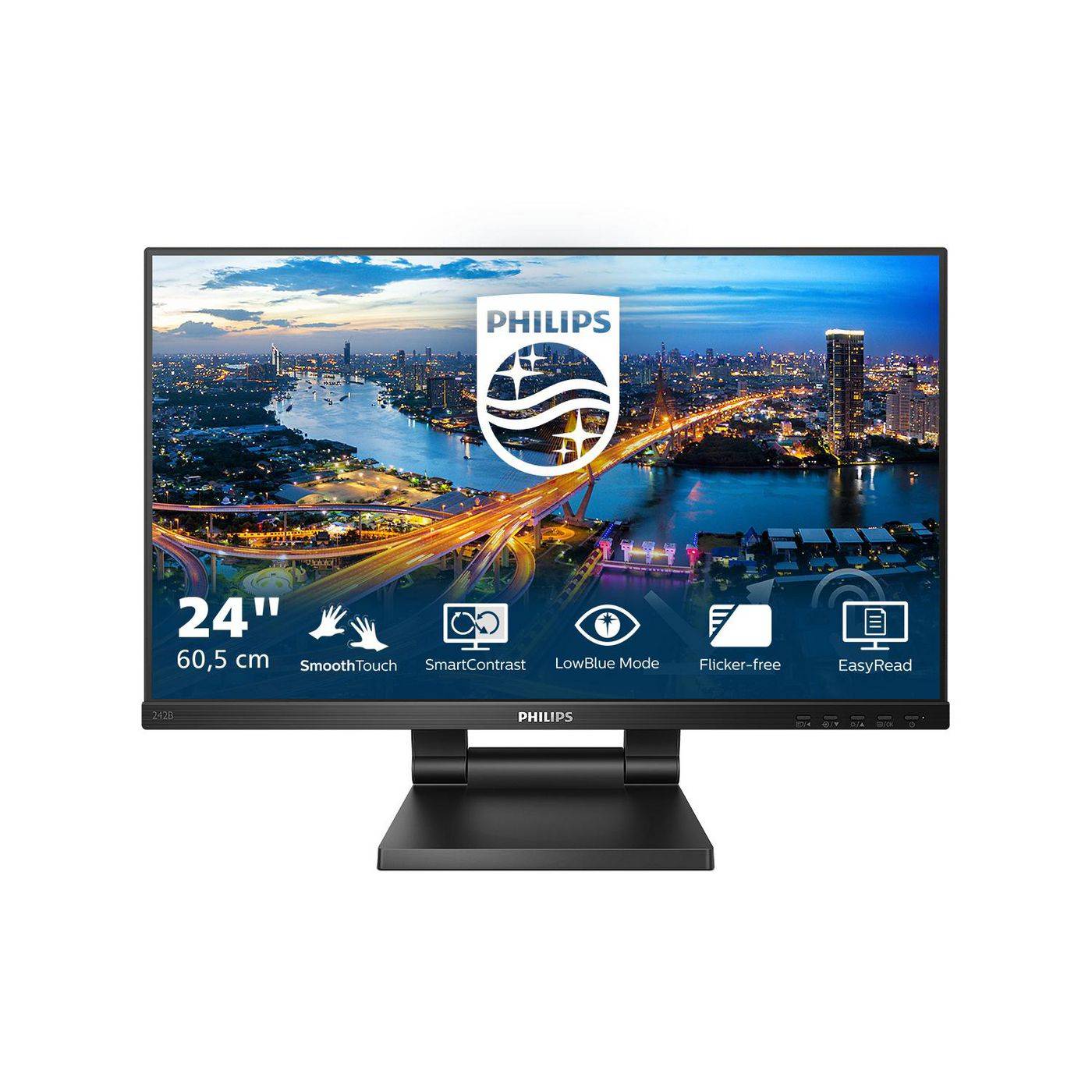 PHILIPS 242B1TC/01 23.8p IPS WLED 1920x1080 P-Cap In Cell Touch HDMI/Displayport 3x USB 3.2-0