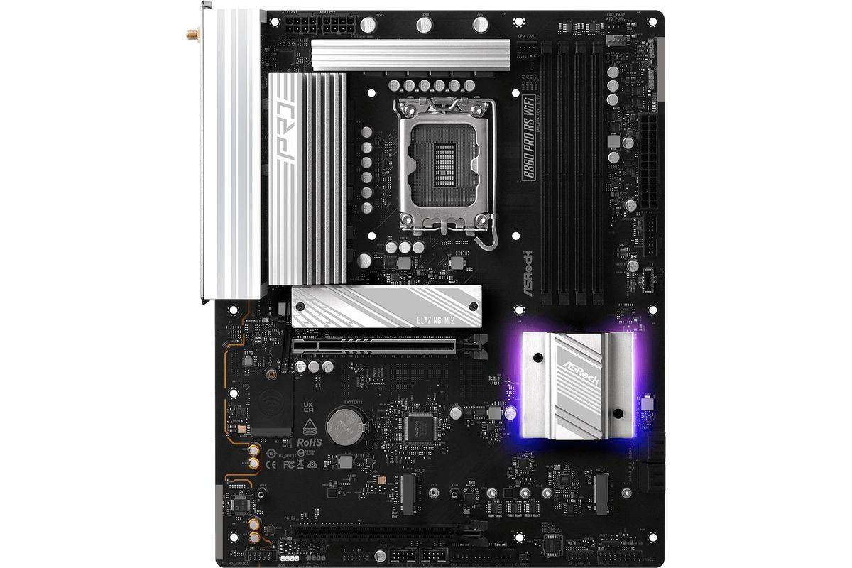Asrock B860 Pro RS WiFi, Intel, LGA 1851 (Socket V1), Intel Core Ultra (Series 2), DDR5-SDRAM, 256 Go, DIMM-1