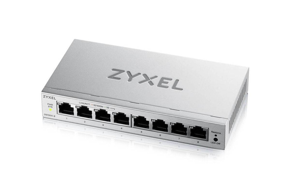 Zyxel GS1200-8V3, Géré, L2, Gigabit Ethernet (10/100/1000), Full duplex, Bureau-0