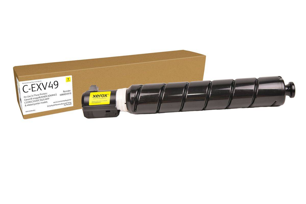 Toner remanufacturé Jaune Everyday™ de compatible avec Canon C-EXV49 (8527B002), Capacité standard, 19000 pages, Jaune,-0