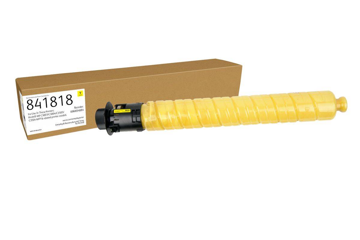Toner remanufacturé Jaune Everyday™ de compatible avec Ricoh 841818, Capacité standard, 18000 pages, Jaune, 1 pièce(s)-0