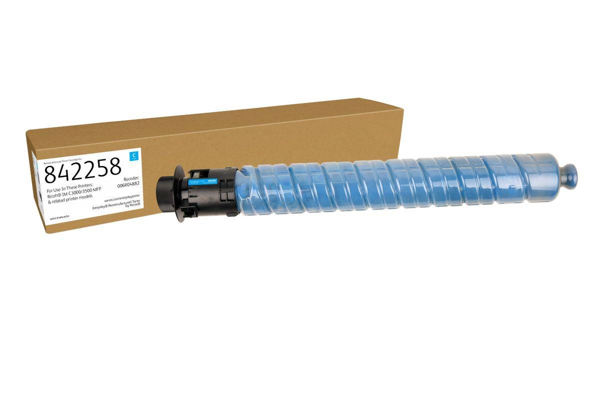 Toner remanufacturé Cyan Everyday™ de compatible avec Ricoh 842258, Capacité standard, 19000 pages, Cyan, 1 pièce(s)-0