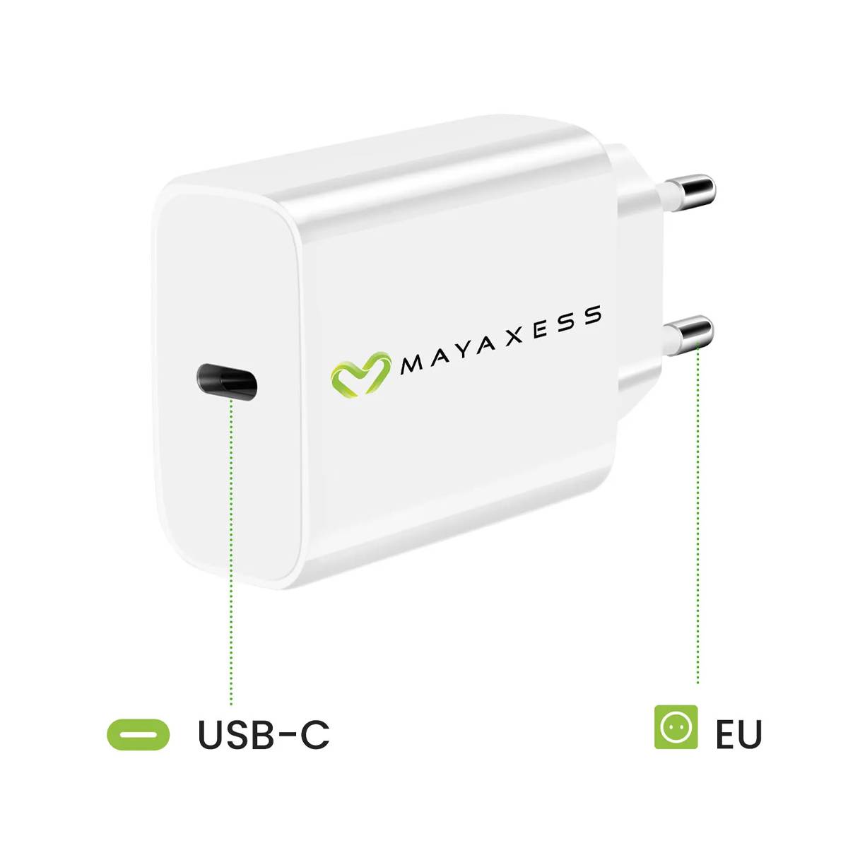 Chargeur Secteur pour Fairphone 4 20W + Câble USB-C 1m-3