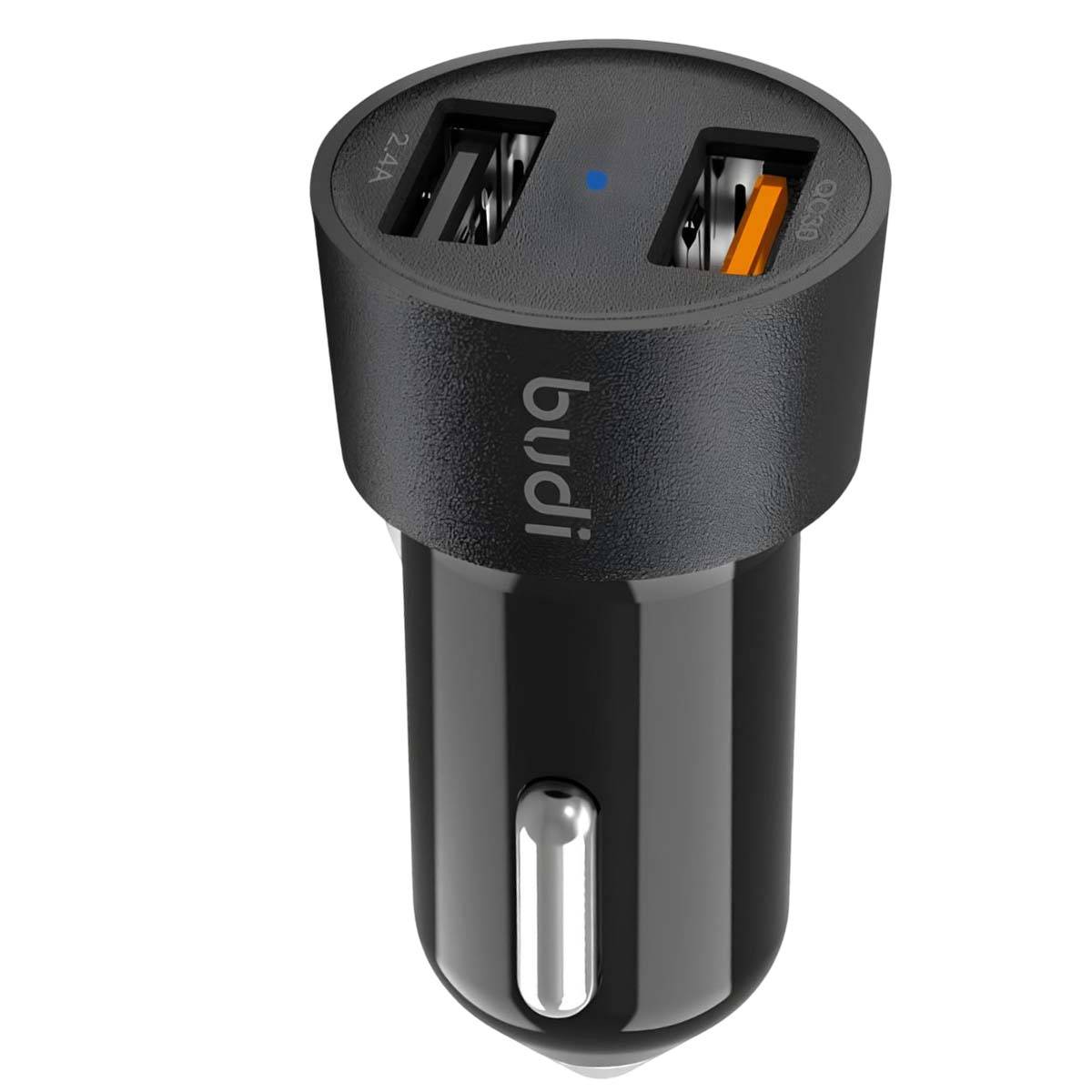 Chargeur Allume-Cigare Double Port USB-A QC 3.0 2.4A Indicateur LED Compact-4