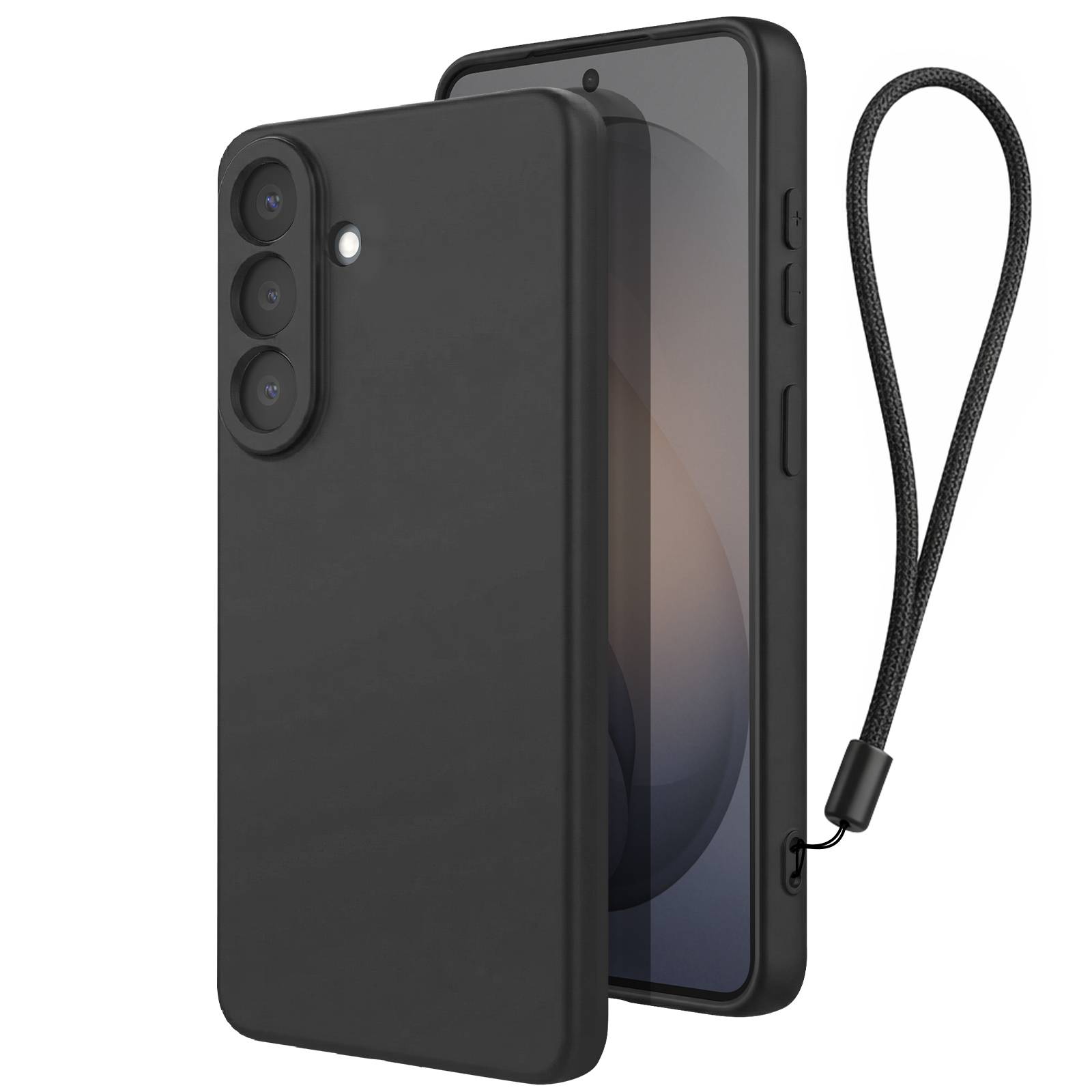 Coque pour Galaxy S26 Finition Mate avec Bords Surélevés et Dragonne-0