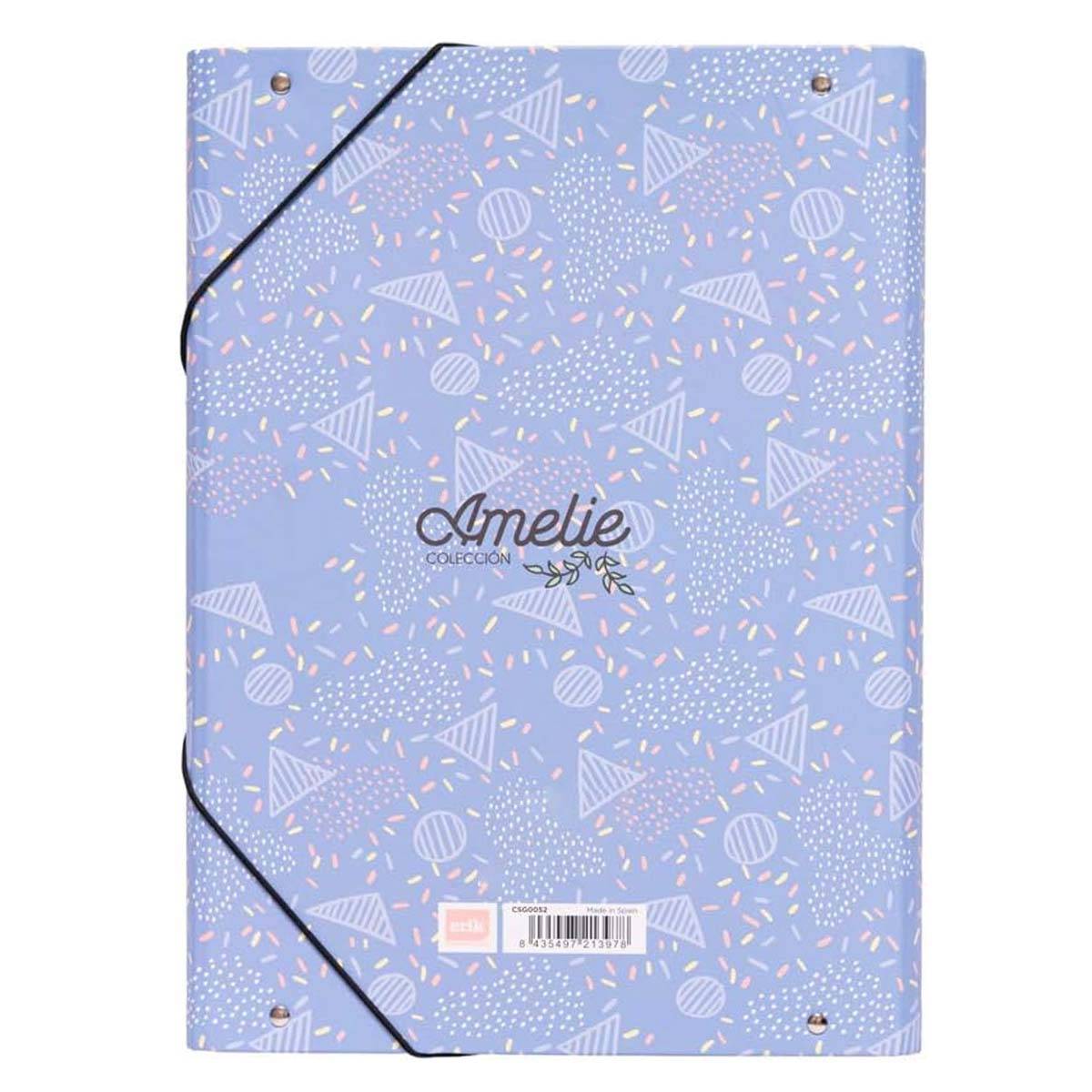 Chemise à Rabats A4 avec Élastiques de Fermeture Motif Géométrique Fantaisie-1