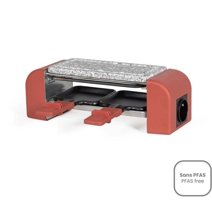 Appareil à Raclette à 2 Personnes 450w Rouge Livoo DOC310R-0