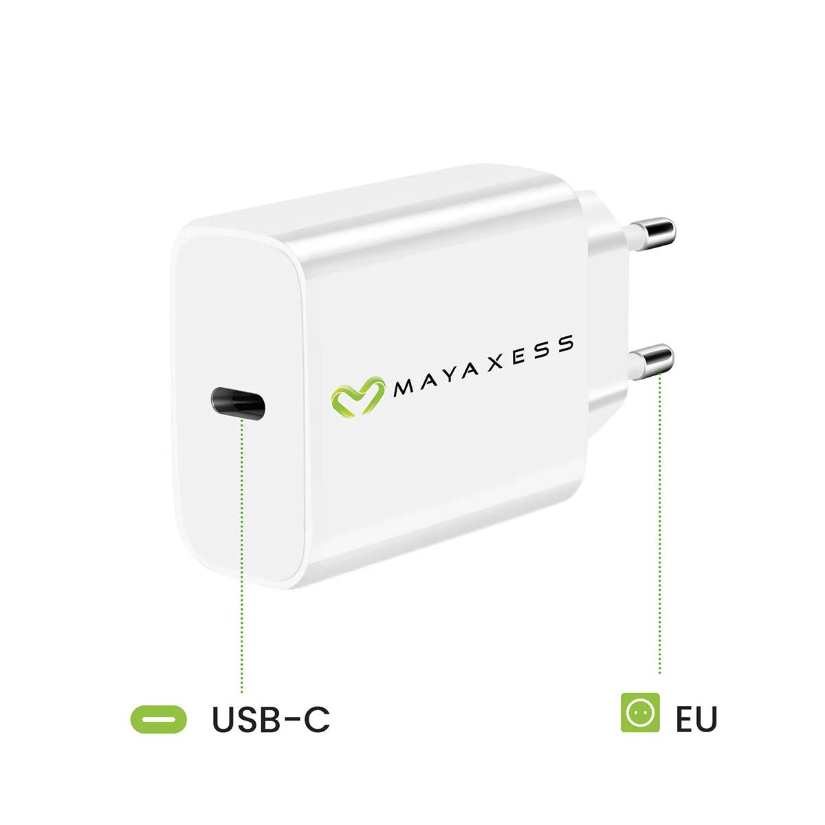 Chargeur Secteur pour iPhone 16e 20W + Câble USB-C 1m-3