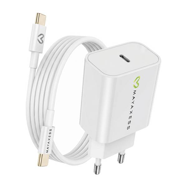 Chargeur Secteur pour iPhone 16e 20W + Câble USB-C 1m