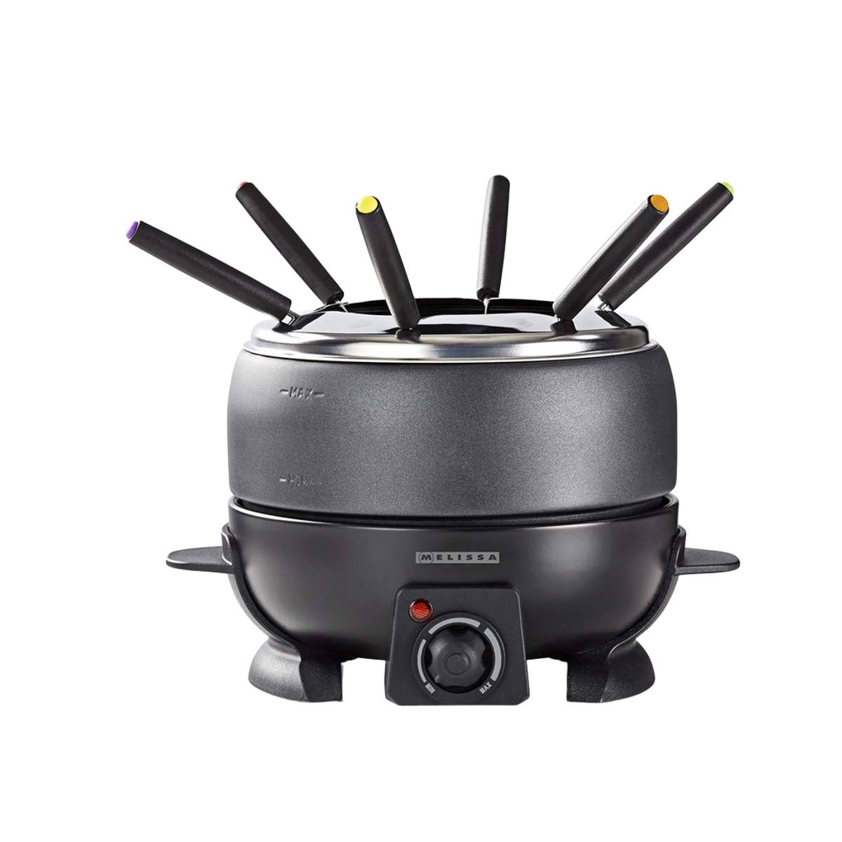 Set à Fondue pour 6 Personnes 2,3 L Thermostat Réglable 800W Pieds antidérapants-3
