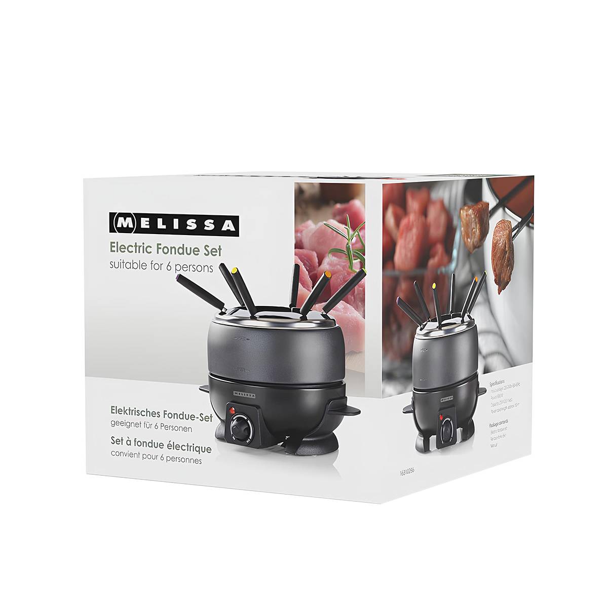 Set à Fondue pour 6 Personnes 2,3 L Thermostat Réglable 800W Pieds antidérapants-4