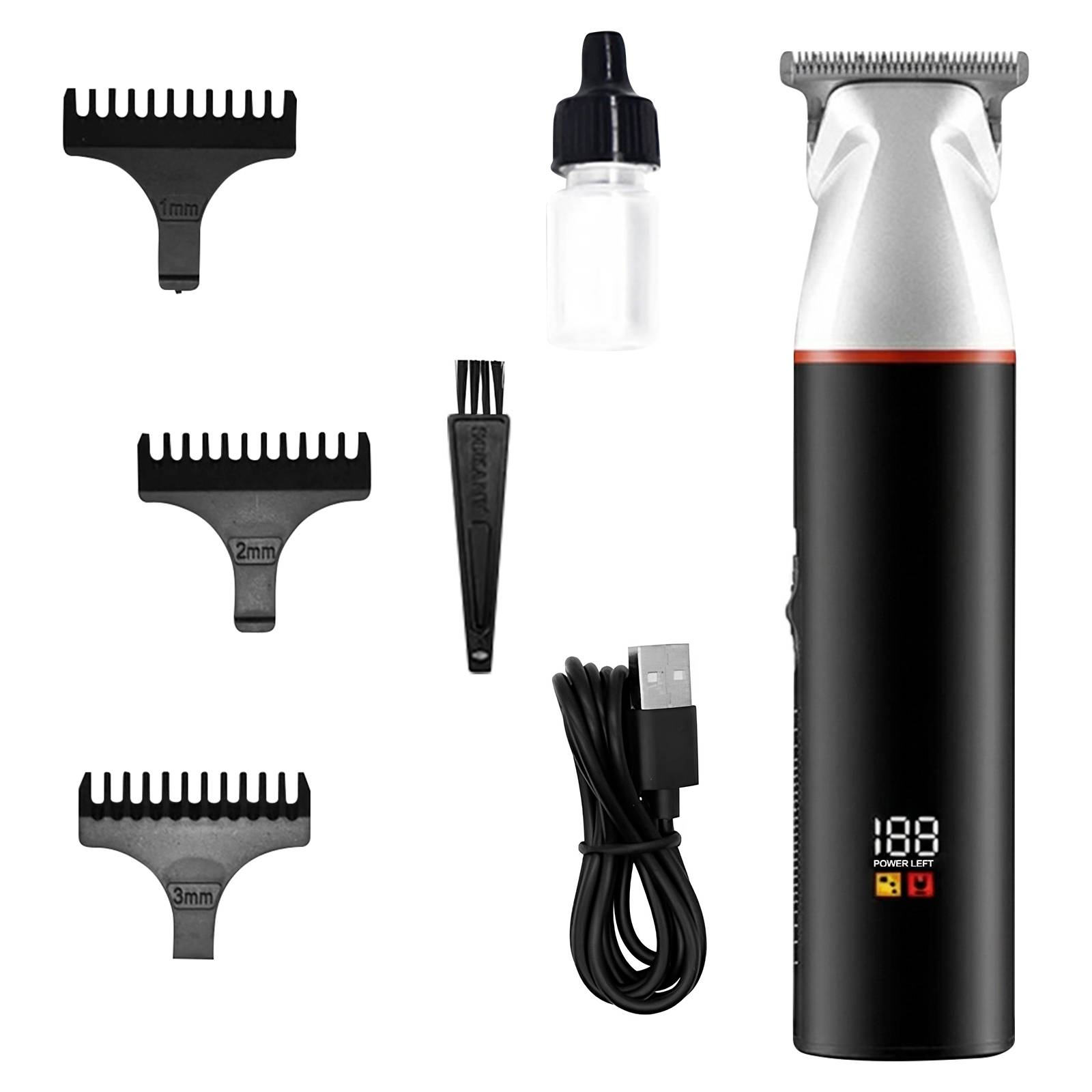Tondeuse Cheveux Cylindrique sans fil Rechargeable avec Affichage Digital-1