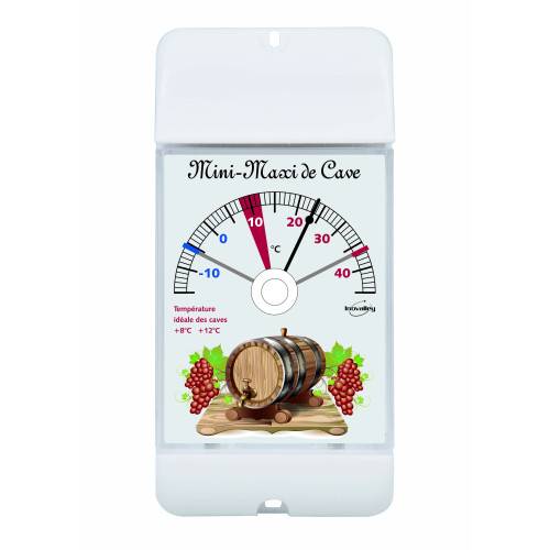 Thermomètre MINI-MAXI de CAVE blanc-0