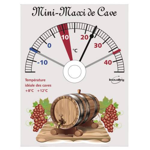 Thermomètre MINI-MAXI de CAVE blanc-1