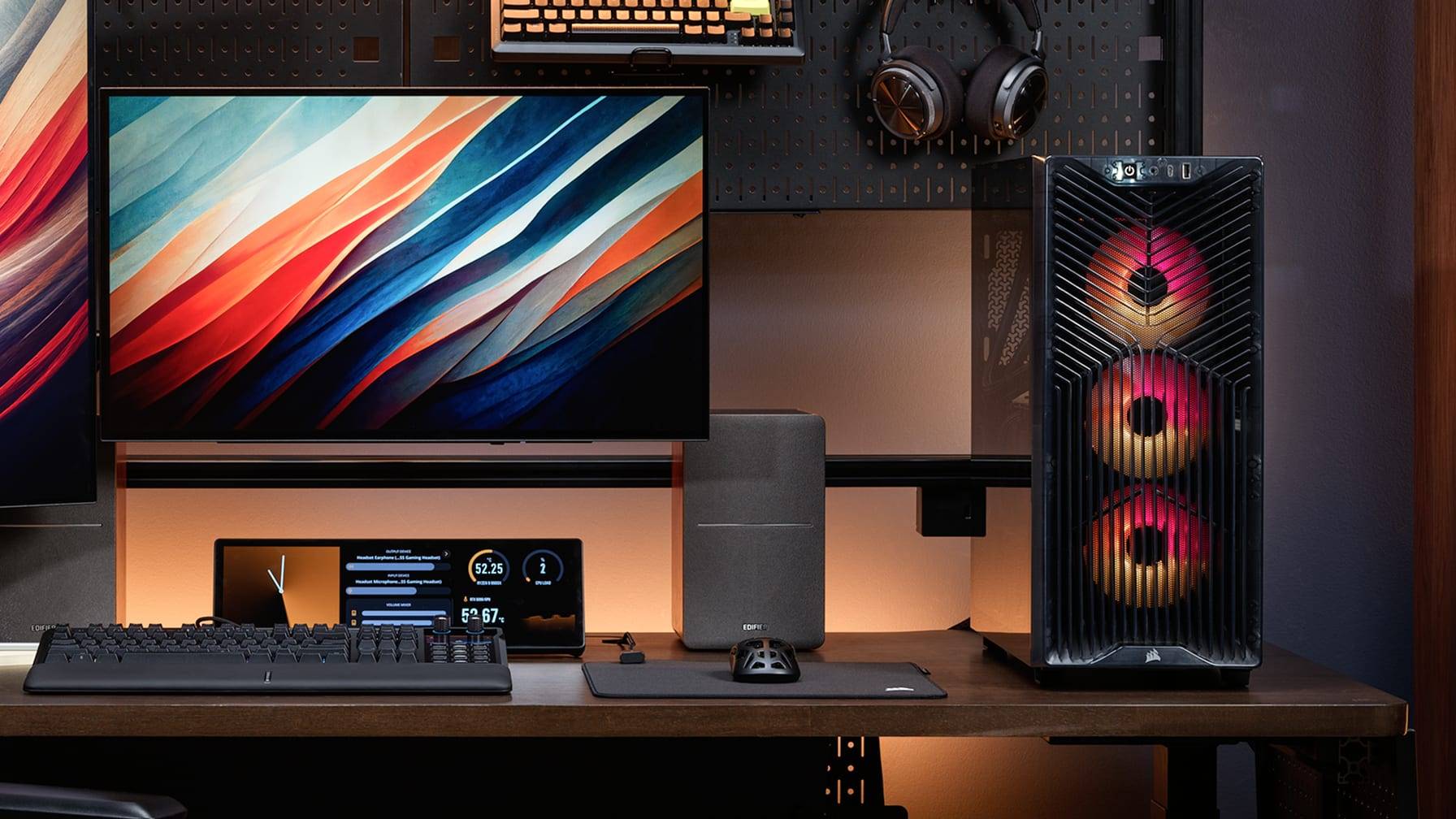Corsair 3200D RS ARGB Mid-Tower PC Case, Midi Tower, PC, Noir, Mini-ITX, micro ATX, ATX, Acier, Verre trempé, Plastique,-1