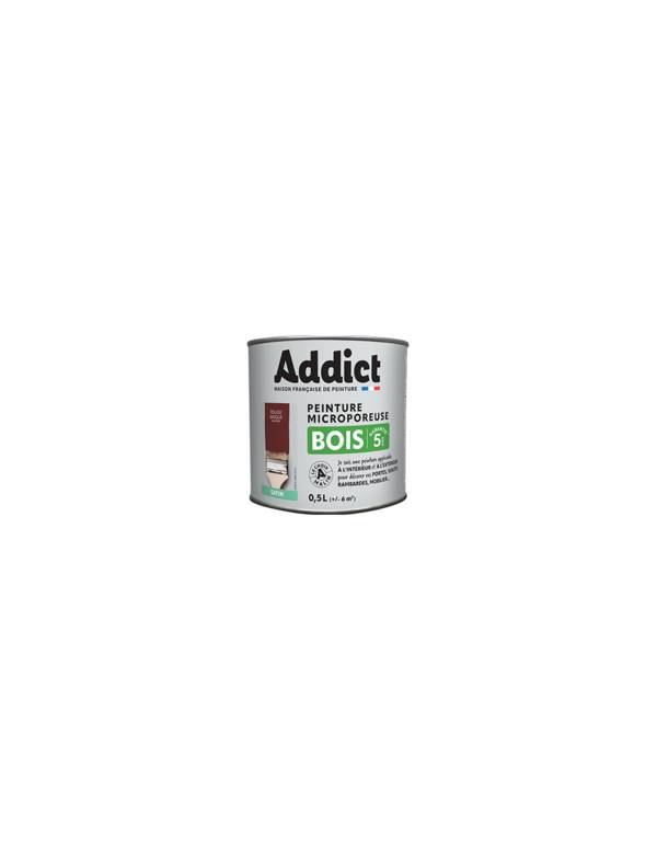 Peinture Bois Satin Rouge 0.5 Litre - Finition Satinée Rouge Durable Pour Bois - Addict