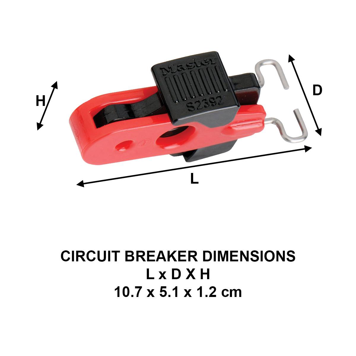 S2392 Mini Bloque Disjoncteur pour Consignation Electrique et Interrupteur Standard ISO/DIN, Interrupteurs jusqu'à 13 mm-4