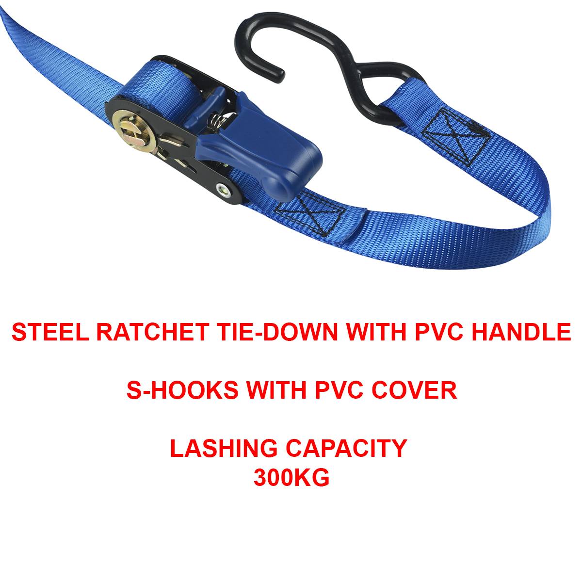 Master Lock 4366EURDAT Sangle d'Arrimage avec Crochets et Cliquet, Bleu, 5m x 25mm Sangle-3