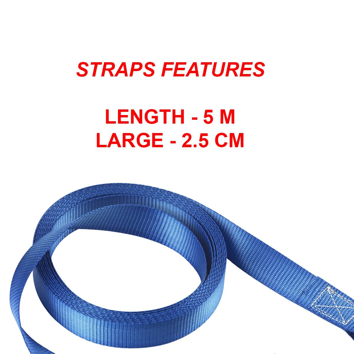 Master Lock 4366EURDAT Sangle d'Arrimage avec Crochets et Cliquet, Bleu, 5m x 25mm Sangle-4