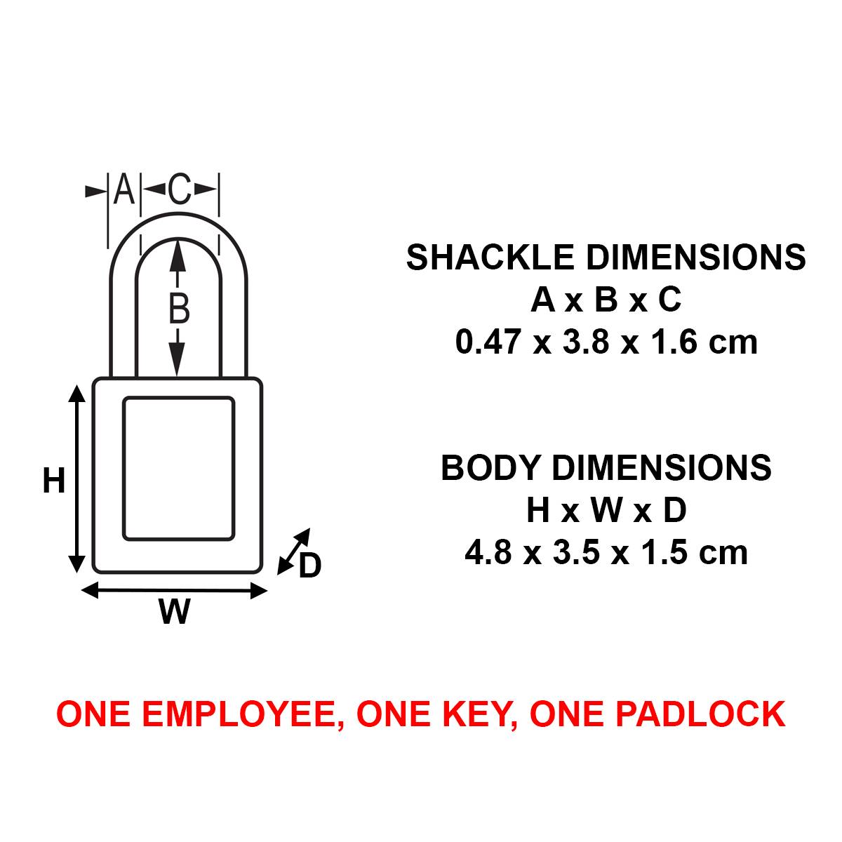 Master Lock S31RED Cadenas de Consignation en Thermoplastique pour Installations Mécaniques, Rouge, Anse 3,8 x 1,6 cm-4