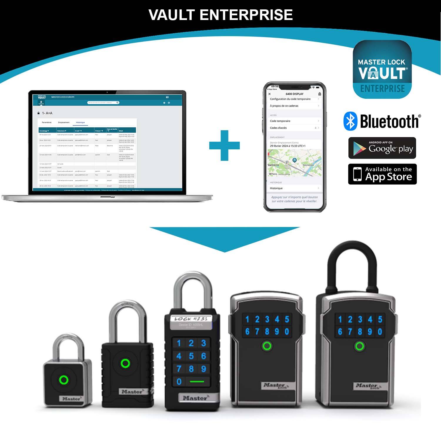 5441EURENT Boîte à Clé Bluetooth pour Applications Professionnelles [Fixation Murale] [Bluetooth ou Combinaison]-2