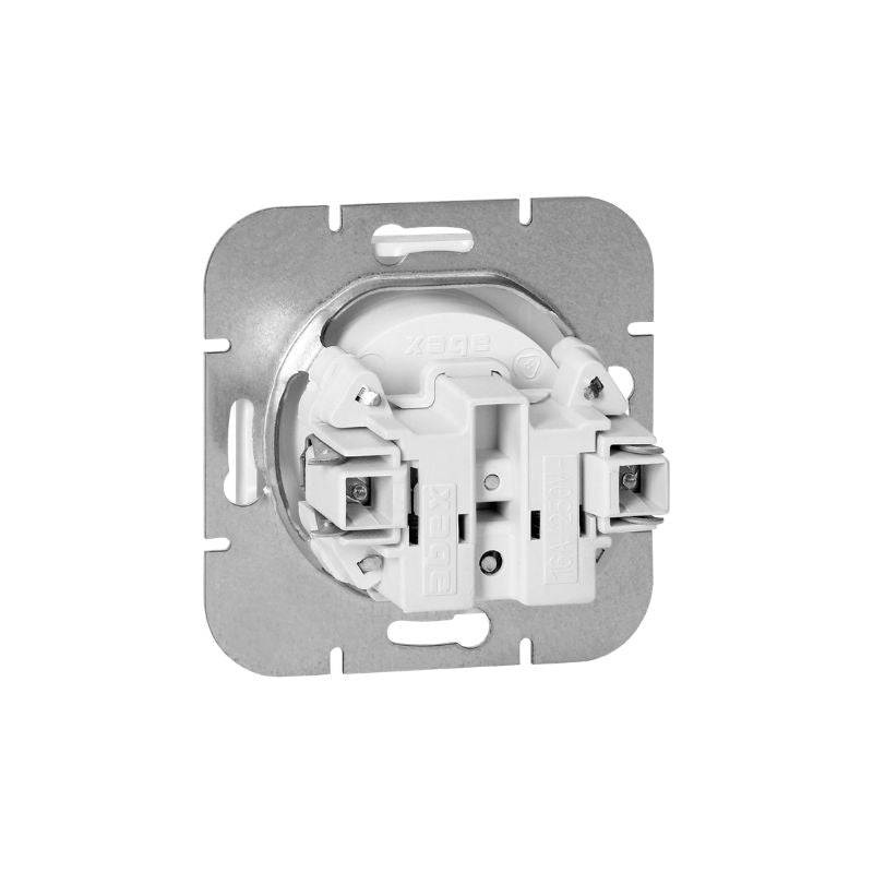 Prise Encastrée 2P+T 16A 250V + Plaque de Finition Simple - Blanc - SILAMP-1
