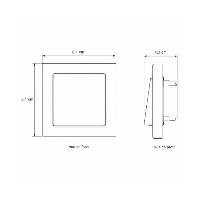 Interrupteur Va-et-Vient Simple Encastré 10A 250V + Plaque de Finition Simple - Blanc - SILAMP-1