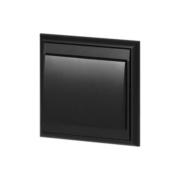 Interrupteur Mural Classique Encastré 10A + Plaque de Finition Simple - Noir - SILAMP