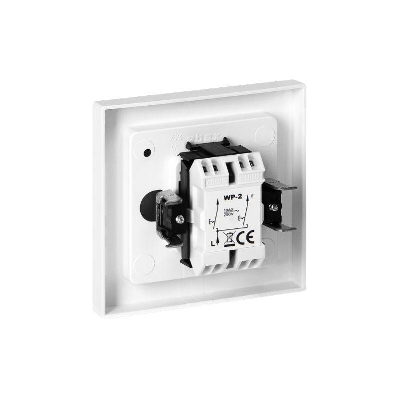 Interrupteur Double Encastré 10A 250V + Plaque de Finition Simple - Blanc - SILAMP-1