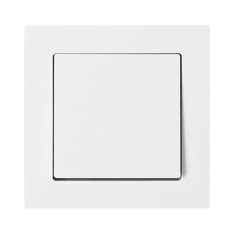 Interrupteur Va-et-Vient Simple Encastré 10A 250V + Plaque de Finition Simple - Blanc - SILAMP-2