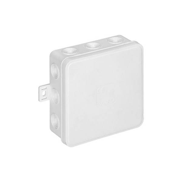 Boite de Dérivation en Saillie 12 Entrées 100x100x41 mm - Blanc - SILAMP