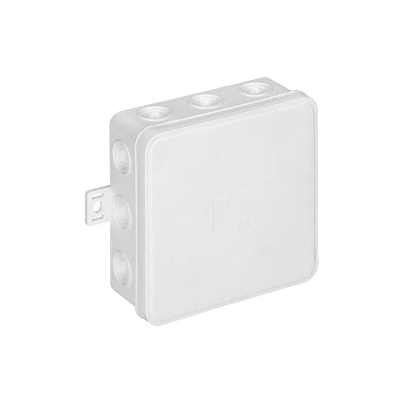 Boite de Dérivation en Saillie 12 Entrées 100x100x41 mm - Blanc - SILAMP-0