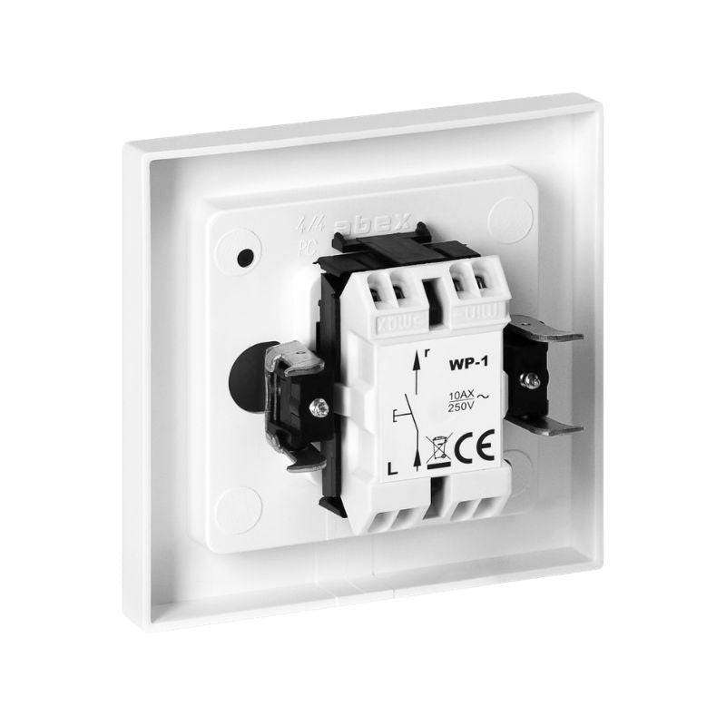 Interrupteur Va-et-Vient Simple Encastré 10A 250V + Plaque de Finition Simple - Blanc - SILAMP-3