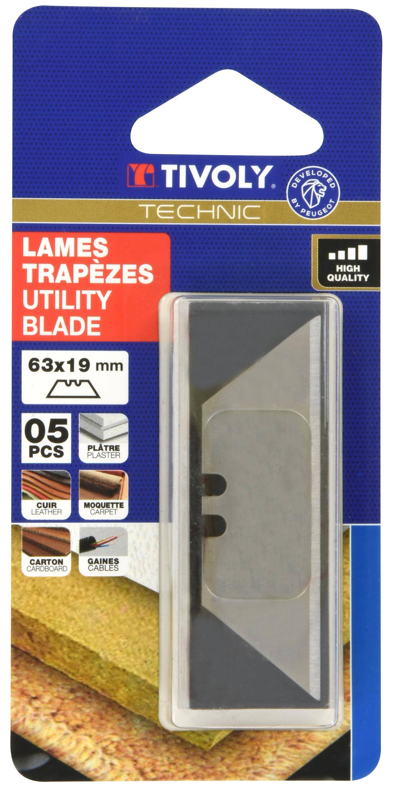 Tivoly - Lot de 10 lames de rechange pour cutter Trapeze-0