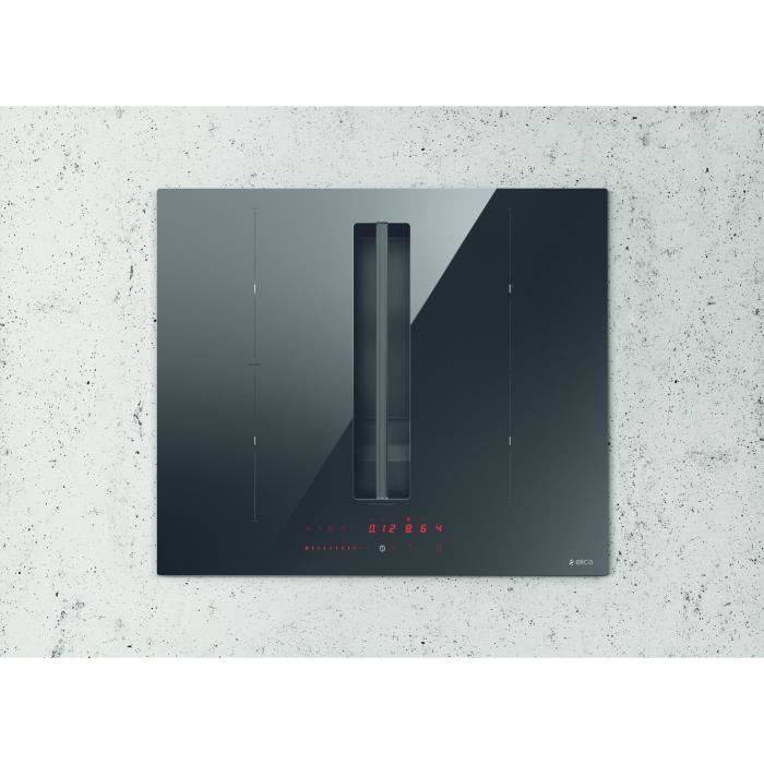 Table De Cuisson Aspirante Induction 60cm 4 Feux 7500w Noir Elica PRF0167053-4