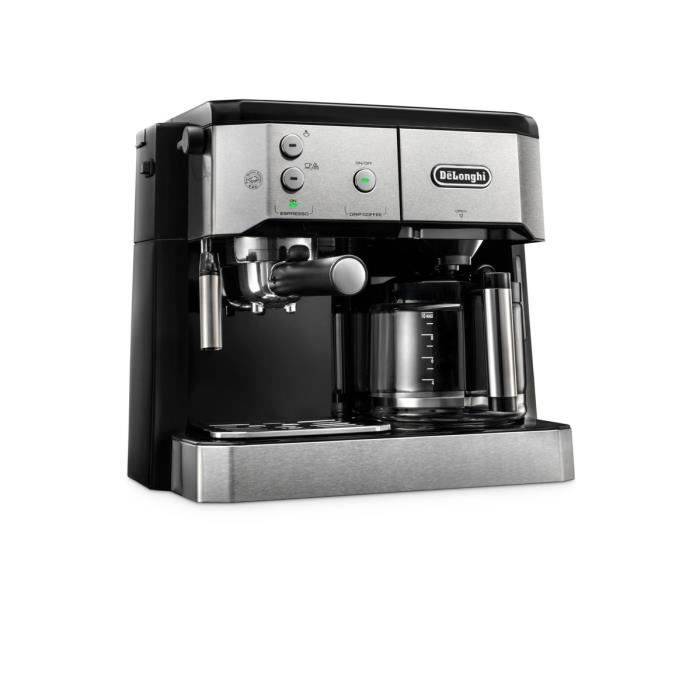 Combiné Expresso Cafetière 15bars Inox/noir Delonghi bco421s-1