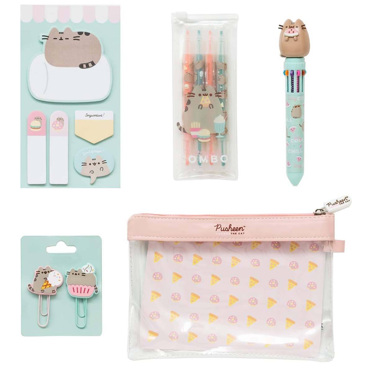Set de Fournitures Scolaires 13 pièces avec Trousse Zippée Motifs Fantaisie-0